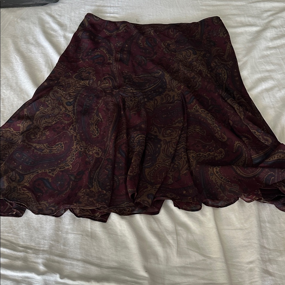 Chaps by Ralph Lauren Paisley Print bias cut skirt SZ: M  TO BE DONATED 5/26